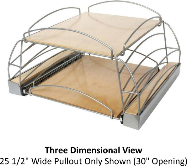 Specsheet Cabinet Pullout Two Door Pan Caddy 1