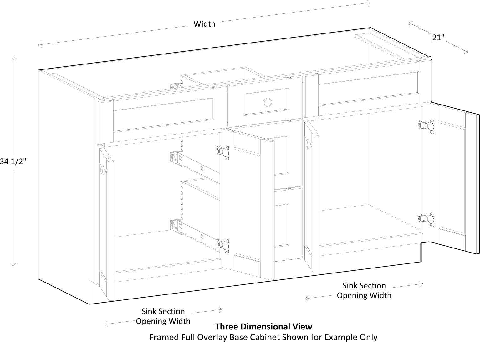 Specsheet Vanity Sink Base 4Door 2Ff 3Drawer